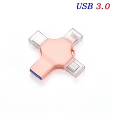 4In1 for IPhone Android High Speed USB 3.0 Flash Drive Free Logo Metal Pen Drive picture