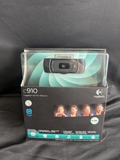 Logitech C910 Black Webcam HD Pro 1080p with Logitech Vid HD Factory Sealed picture