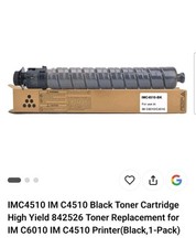 IMC4510 842526 for IM C4510 Black High Yield Toner Cartridge IM C4510 IM C6/7010 picture