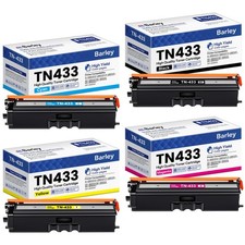 ** NEW Brother Toner | TN433 / TN431 | Black / Color | High Yield | 4-Pack picture