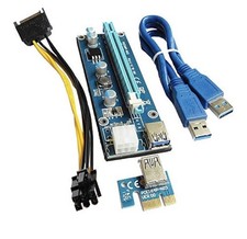 PCIE Riser Card PCI-E 1X to 16X Express Extender Adapter with USB 3.0 Cable  picture