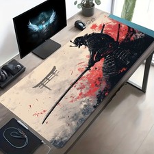 1 Extra-Large Gaming Mouse Pad with Samurai with Sword and Torii Art Design, N picture