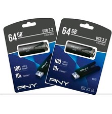 PNY 64 GB  Elite USB 3.2 100MB/s Flash Drive  LOT OF ( 2 NEW picture