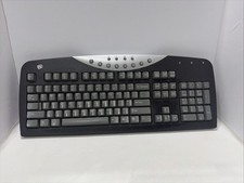 Gateway RT3602 Black PS/2 Keyboard Vintage Wired Computer Keyboard P/N 7003990 picture