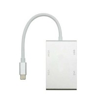 4 in 1 USB-C Type-C to 4K HDMI VGA DVI Converter USB 3.0 Hub Adapter For Mac F picture