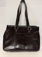 Franklin Covey Black Laptop Satchel Tote Shoulder Bag Business Organizer picture