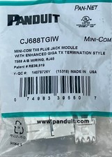 GENIUNE Panduit CJ688TGIW Cat6 Mini-Com  Jack Module, Off-White picture