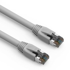 10Ft CAT8 S/FTP Ethernet Network Cable Gray 24AWG picture