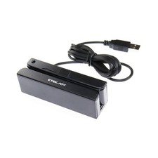 ETEKJOY USB 3-Track Magnetic Stripe Card Reader POS Credit Black picture