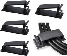 SOULWIT 50Pcs Self Adhesive Cable Management Clips - Black picture
