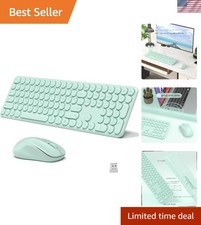 2.4GHz Lag-Free Wireless Keyboard and Mouse Set - Stylish Round Keys for Comfort picture