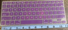Kuzy Solid Elegant PURPLE Silicone Keyboard Cover Skin picture