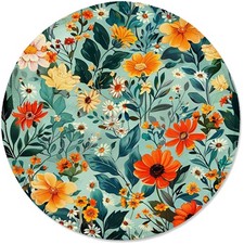 Beautiful Floral Round Mouse Pad - 8.7” Waterproof Non-Slip Design for Gamers picture