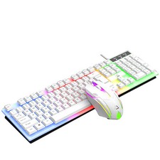 Gaming Keyboard and Mouse Set Cool Fighting Lighting Effects Colorful LED Lights picture