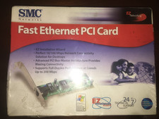 SMC SMC1244TX Ethernet PCI Card 10/100 Mbps Ethernet PCI Card *FAST SHIPPING* picture