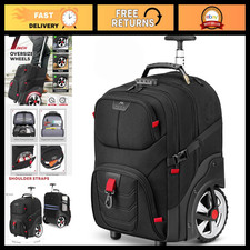 Rolling Laptop Backpack with Wheels, 17 Inch Travel Bag for Adults, Durable & Li picture