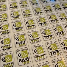 NVidia TNT2 RIVA Geforce 2 3 Ti4200 256 Vintage Retro PC Case Badge Sticker RTX picture