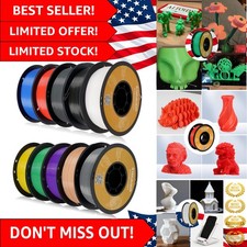 Kingroon 10 Rolls PLA 3D Printer Filament Set, 1.75mm, 10kg, Precise Color Range picture