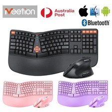 Meetion Wireless Ergonomic Keyboard Mouse Set Bluetooth Cordless 2.4G Laptop AU picture