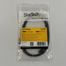 StarTech.com 2m Slim 3.5mm Stereo Extension Audio Cable - M/F (MU2MMFS) picture