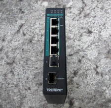 Trendnet TI-PG541 5-Port Hardened Industrial Gigabit PoE+ DIN-Rail Switch Used picture