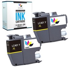 2-Pack Compatible LC401XL Yellow Ink Cartridge fits Brother MFC-J1012DW J1170DW picture