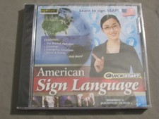 American SIgn Language Quickstart Windows & Macintosh New Sealed CD-ROM XP Vista picture