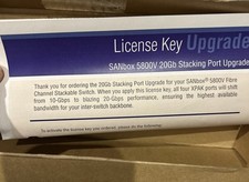 QLogic License Key Upgrade Sanbox 5800V Upgrades 10-Gbps To 20gb Stacking Port picture