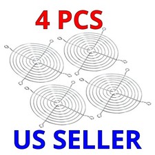4pcs 120mm Chrome Metal Computer PC Fan Grill Mounting Finger Guard Protection picture