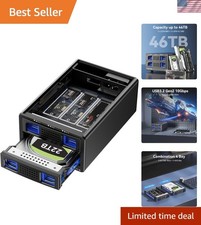 Ultra-Fast 10Gbps Hybrid Hard Drive Enclosure with Cooling Fan for SATA & NVMe picture