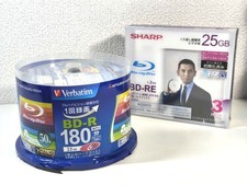 Verbatim BD-R Blu-ray discs 25GB 50 Spindle 1-6x + Sharp BD-RE 3 pack - Sealed picture