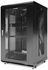 Server Rack 18U Wall Mount Cabinet Locking Networking Data Enclosure VENTED Door picture