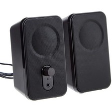 Amazon Basics AC-Powered Computer Speakers for Desktop or 1-Pack, Black picture