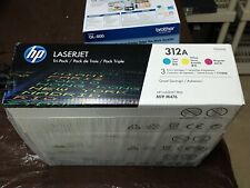 HP 312A Toner CF440AM 3 Pack Cyan, Yellow,Magenta  -GENUINE   picture