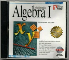 Multimedia Algebra I and Algebra II (PC, 1995, Pro One, 2 Discs) picture