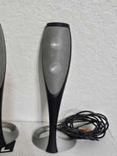 Harman Kardon HK695-01 Computer Speakers Pair Vintage gray Tested Working picture