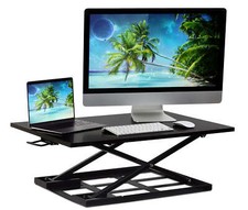 Mount-It 32 Height Adjustable Sit Stand Desk Converter, Black (MI-7929BLK),Siz picture