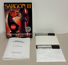 Sargon 3 III Computer Chess Software - Apple & IBM PC 5.25