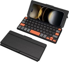 Doohoeek Universal Bluetooth Mini Keyboard, Wireless Compact Keyboard with Orang picture