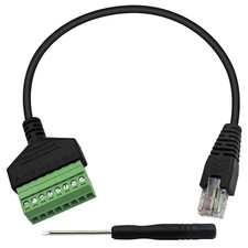 RJ45 Screw Terminal Adapter, RJ45 Male to 8 Pin Screw Terminal Connector, Ethern picture