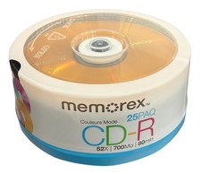 Memorex Cool Colors 52X CD-R 80min 700MB, Purple, Black, Red, Orange & Blue Lot picture