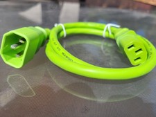 3 Foot Heavy Duty Power Extension Cord 15A 14 AWG C14 C13 Green 3' picture
