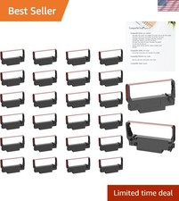 Replacement for ERC-30/34/38 B/R Ribbons, 24 Pack, Black and Red picture