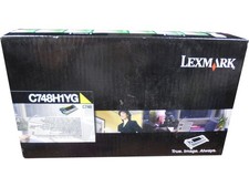 Lexmark C748H1YG Yellow Toner Genuine OEM BRAND NAME Retail Box Quick Ship picture
