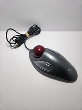 Logitech TrackMan Marble T-BC21 USB Wired Ambidextrous Trackball Mouse Vintage picture