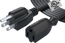 12Ft Power Extension Cord Cable Extender - 18AWG NEMA 5-15P to 5-15R Strip picture