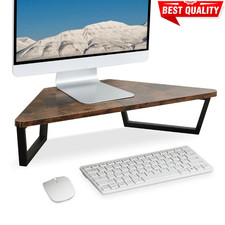 26 inch Triangle Monitor Stand Riser, Desktop Corner Shelf with Metal Leg picture
