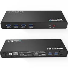 WAVLINK WL-UG69DK1 15-in-1 USB C Docking Station Dual 4K HDMI DP 6xUSB 3.0 picture