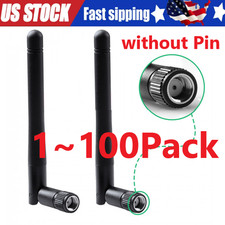 100X RP-SMA Antenna for WiFi 2.4GHz 5Ghz Wireless Router or Card Female Pin LOT picture