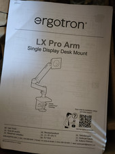 Ergotron LX Pro Monitor Arm Single display Desk Mount 45-682-292 Black picture